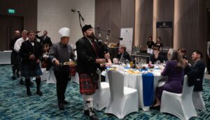 Piper leading the haggis