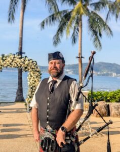 Bagpiping a Phuket Wedding