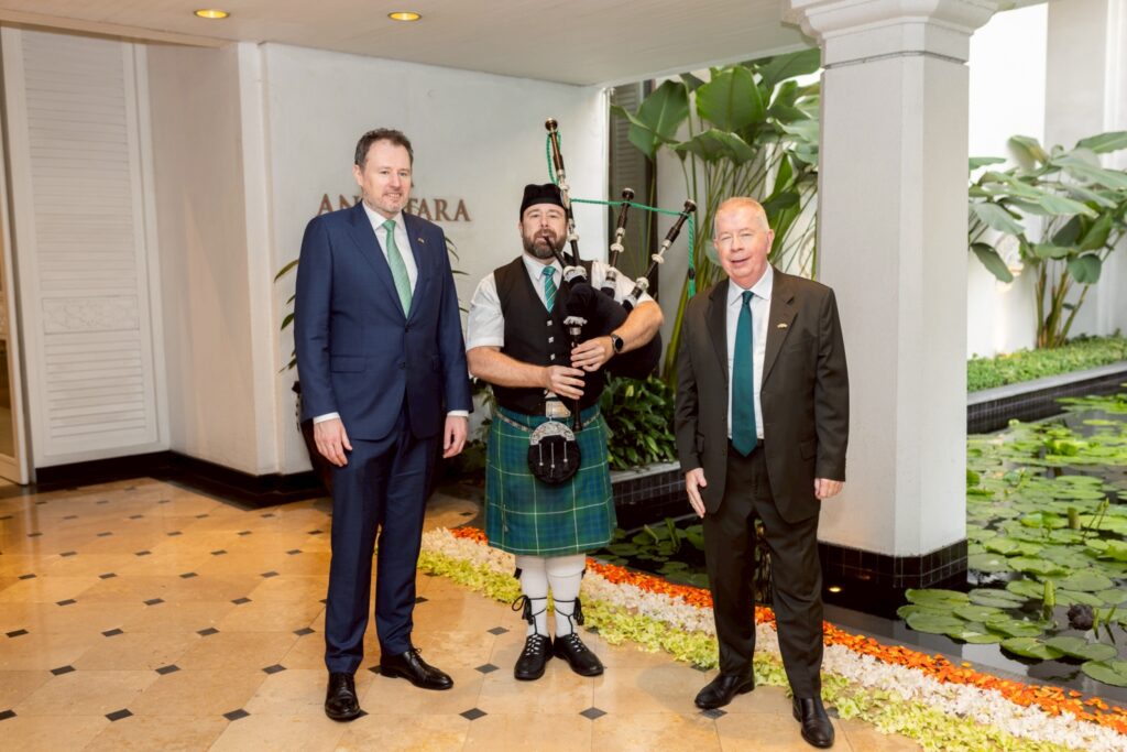 Bagpiping for the Irish Embassy