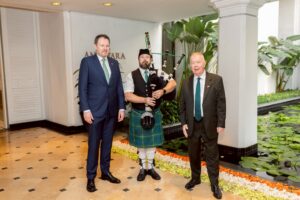 Bagpiping for the Irish Embassy